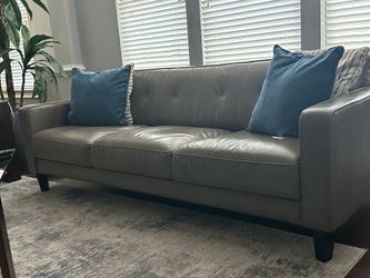 Modern Leather Sofa + Matching Chair Set