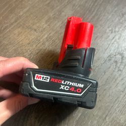 Firm! Milwaukee M12 12V 12-Volt Lithium-Ion XC Extended Capacity Battery Pack 4.0Ah