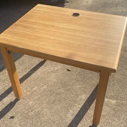 Solid Oak Desk Table 30” X 36” Workspace School Work 
