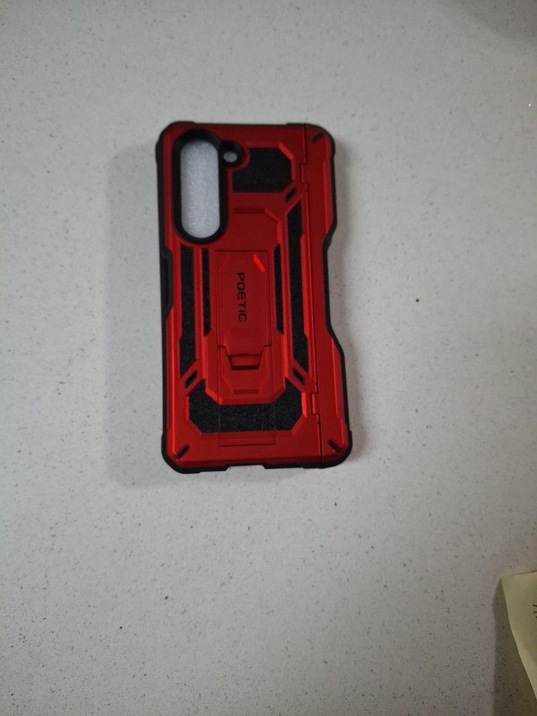 Galaxy Z Fold 5 Case Rugged Red Metallic