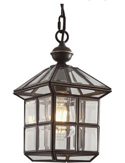 Milaii Mi Copper Outdoor Pendant Light 12.6in Exterior Hanging Porch Lights black Waterproof Outdoor Chandelier Anti-Rust for Patio Entry Hallway
