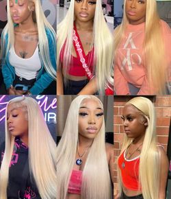 360 HD Transparent 613 Honey Blonde Color Lace Front Human Hair Wigs for Women Raw Brazilian Straight Lace Frontal Wig