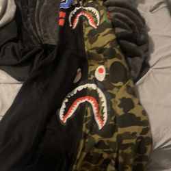 Mens Camo And Black Bape Jacket