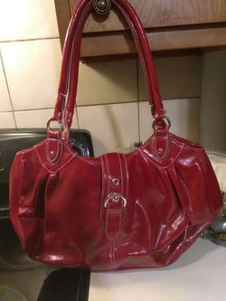 Red leather bag Alfred Dunner