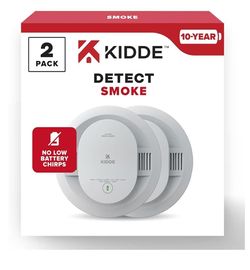 (Brand New in Box) 
Kidde Smoke Detector, 10-Year Battery Powered, LED Warning Light Indicators /A5-CN-5209