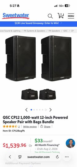 QSC CP-12’s Powered Speaker