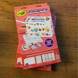 Crayola Decorate Your Own Valentines Mailbox - New 