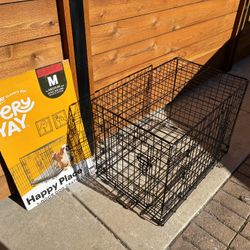 Dog Crate - Medium Two Door Collapsible With Primo Pad Mat