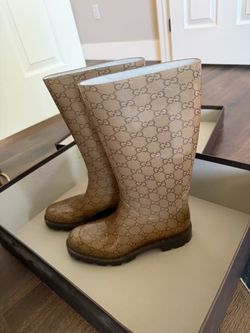 Vintage Gucci GG Monogram Tall Boots – Authentic