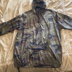 Large Camouflage Leather Jacket