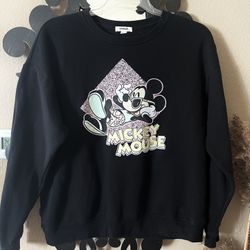 Mickey Mouse Sweatshirt Size L Like New! 