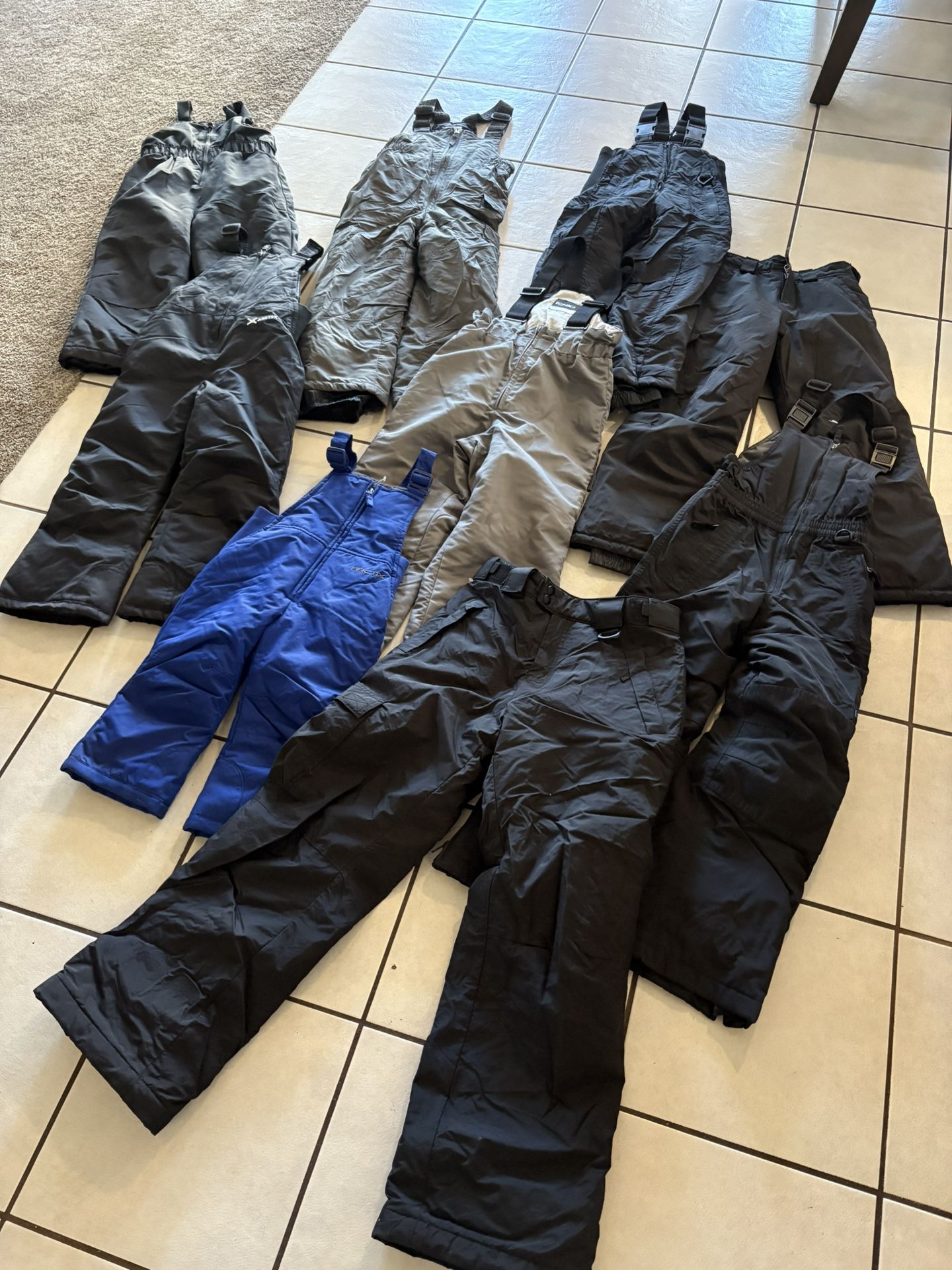 Snow Jackets, Pants, Bibs, Gloves, Goggles, Sled