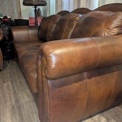 Leather Love Seat And Couch Set 