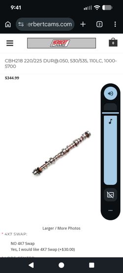 Chet Herbert camshaft for 57-87 Chevy small block