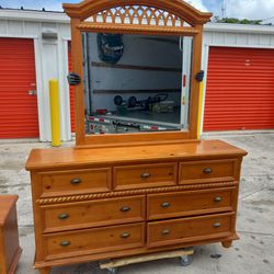 Dresser With Mirror And Nightstand 