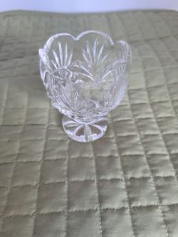 Small Lead Crystal Tulip Shape Candel Holder