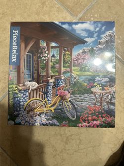 PieceRelax Plastic Jigsaw Puzzles for Adults 1200 Pieces - Image World - Colorful Lake House Most Satisfying Table Games and Gifts No Puzzle Mat Requi