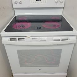 Ge Stove White Glass Top
