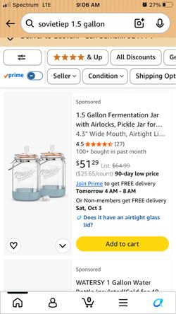 Sovietiep 1.5 gallon fermentation jar