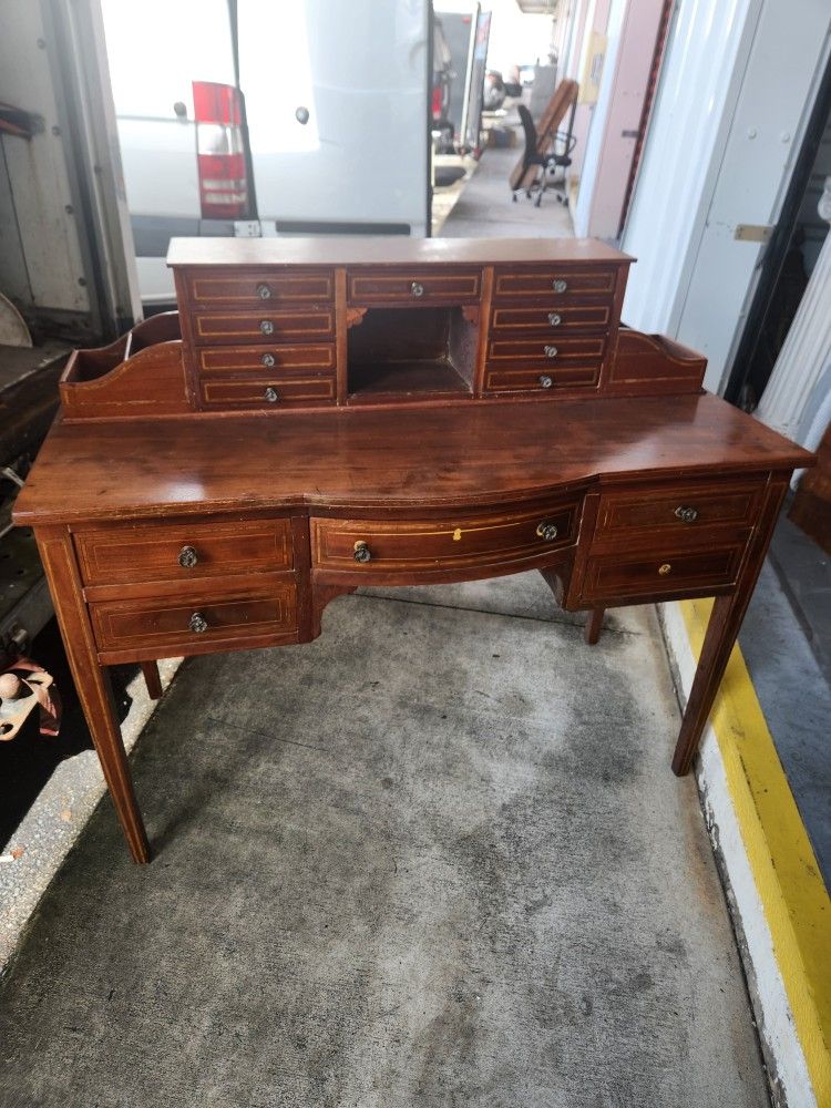 Antique English mahogany writing desk  