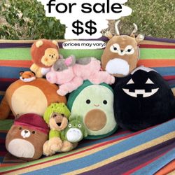 Varies plushies for sale