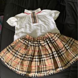Burberry skirt set discount