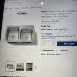 Koehler Stainless Dual Sink