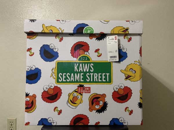 kaws sesame street plush set