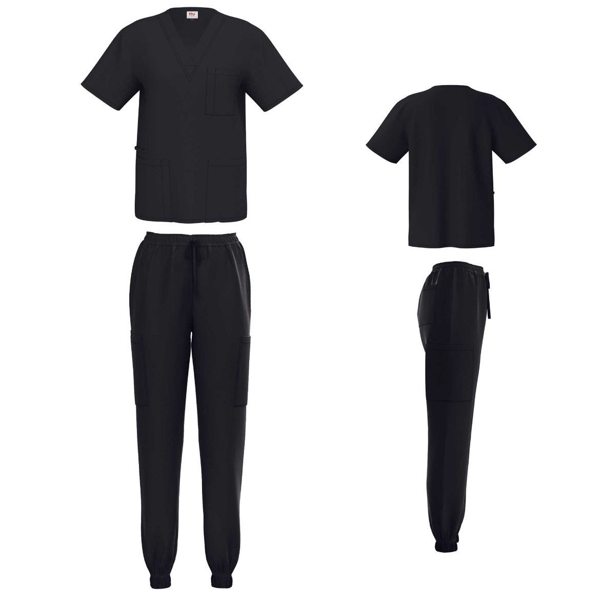 Unisex Joggers Scrub Uniforms (top/bottom )
