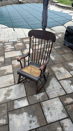 Antique Cain Seat Rocking Chair