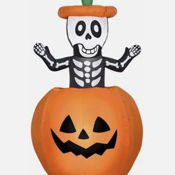 Halloween Airblown 5' Halloween Inflatable Animated Airblown-Rising Skeleton in JOL