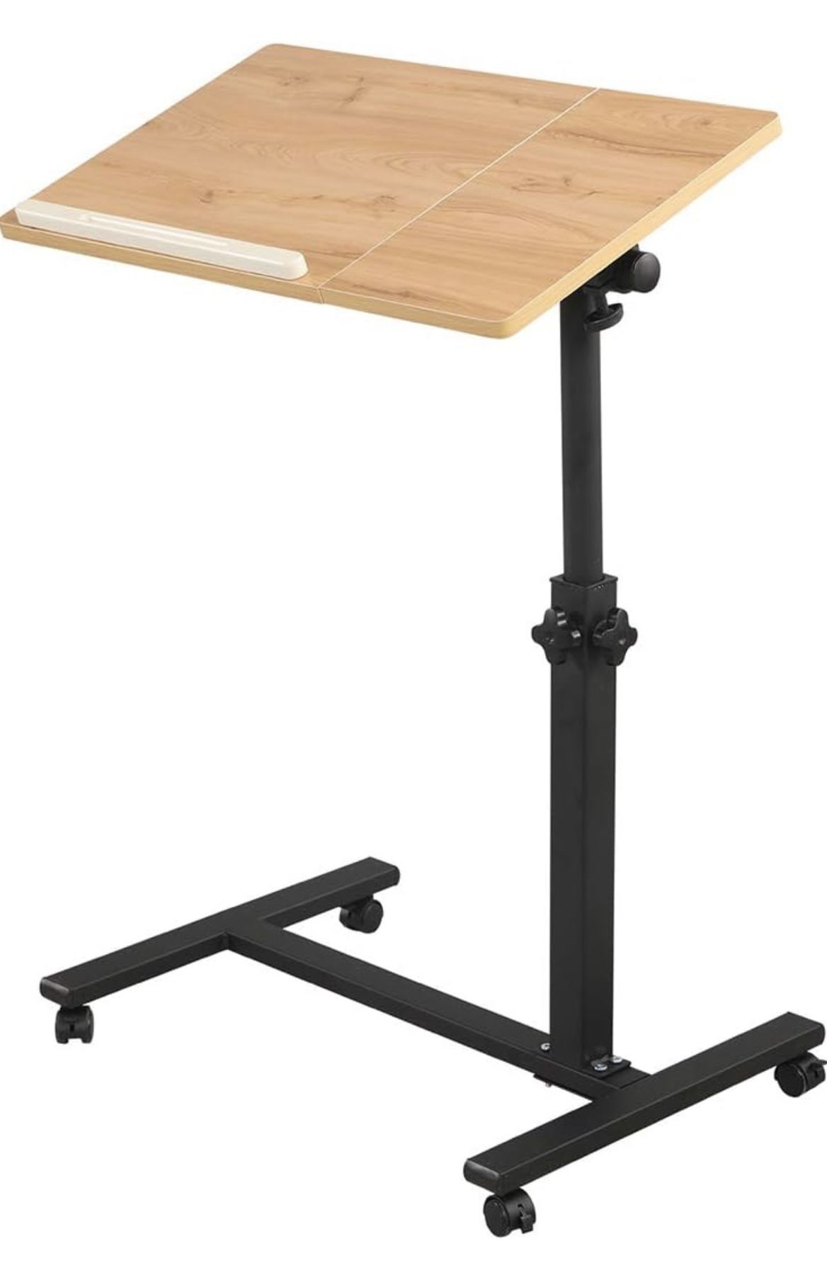 Rolling, Adjustable Height/Angle Laptop Stand