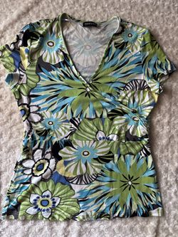 Taifun Floral Blouse Sz 10 medium 