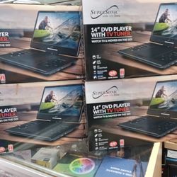 14" Screen Portable DVD/ CD/ TV/ USB/ SD CARD/ BLUETOOTH.  BRAND NEW 