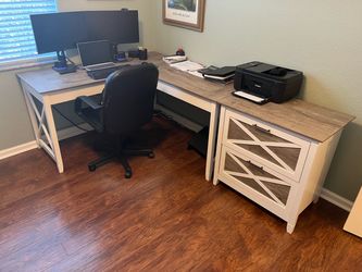 Office - Pullout Couch and Desk Set