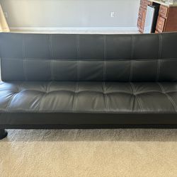 Futon - Leather Stitched sofa bed