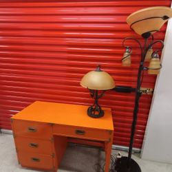 Vintage Set Of Lamps Metal