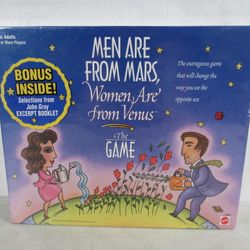 Men Are From Mars, Women Are From Venus Game By Mattel~New & Sealed
