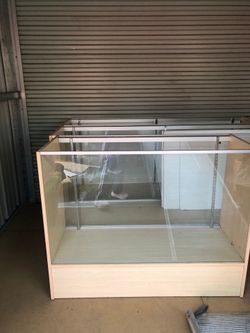 Glass store counters