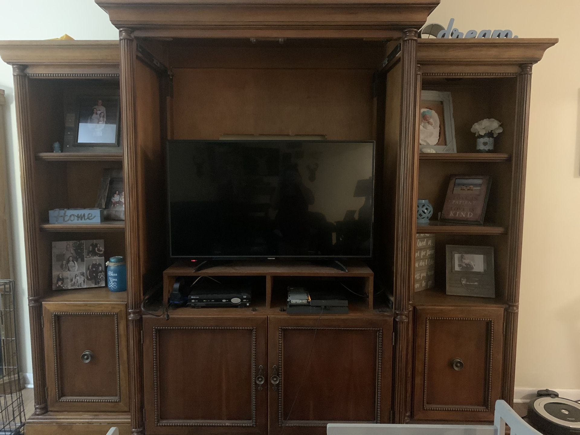 Entertainment center must go tonight