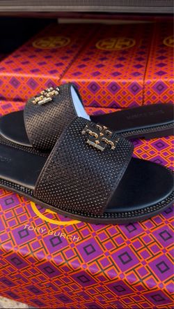 Tory Burch Black Slides