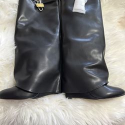 New Black High Boots Size 8