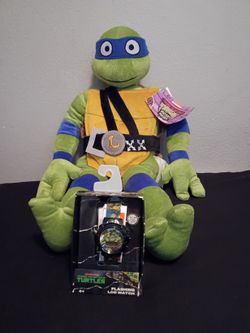 TMNT Pillow Pet And Kids Watch Brand New