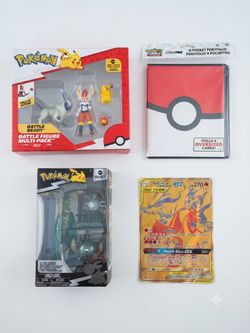 Pokémon Ultimate Collector Bundle: Figures, Ultra PRO Portfolio & Jumbo Reshiram & Charizard GX Card!