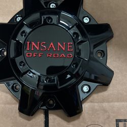 INSANE WHEEL CENTER CAP# 395L212 BLACK AND RED