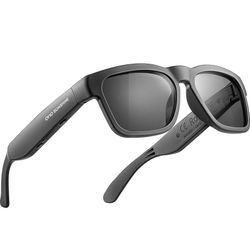 OhO Smart Glasses,Polarized Sunglasses with Bluetooth Speaker,Athletic/Outdoor UV Protection and Voice Control,Unisex (Grey Lens) 