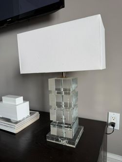 Acrylic Table Lamp – White Shade