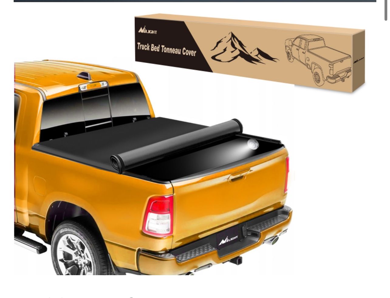 Soft Roll Up Truck Bed Cover Compatible with Ram 1(contact info removed)-2024 New Body Style,5.7ft Truck Bed Tonneau Cover