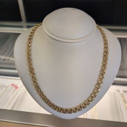 10k Solid Gold Cuban Links Necklace 44gram 22 Long Layaway Available 10% Down If You Are Interested Please Ask For Maribel Thank You 