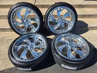 24" US MAG billets w/ 275-35R24 tires